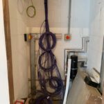 coils of purple wiring tied up by Mech-Elec Group Ltd