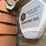 Mech-Elec Group Intruder alarm system installed on a house