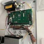 circuit box and battery for intruder alarm system