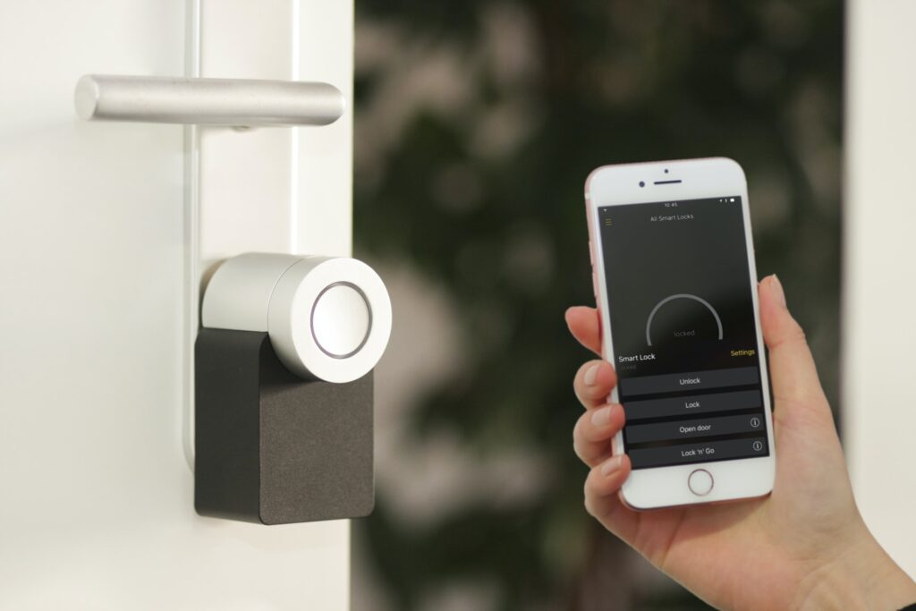 smart home security system on phone